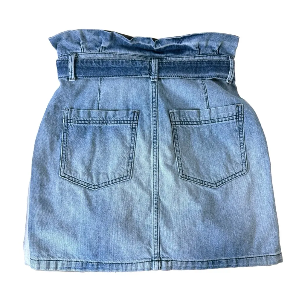 Free People Splendor in the Grass Paperbag High Waist Skirt in Indigo 4 - Image 6