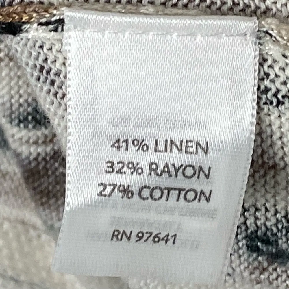 J. JILL Linen Blend Multicolored Buttoned Cardigan, Size XS - Image 4