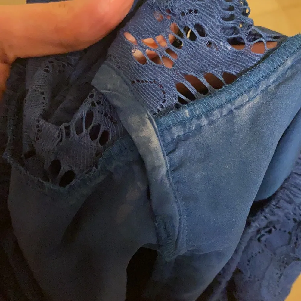 Loft lace overlay navy blue dress - Image 9