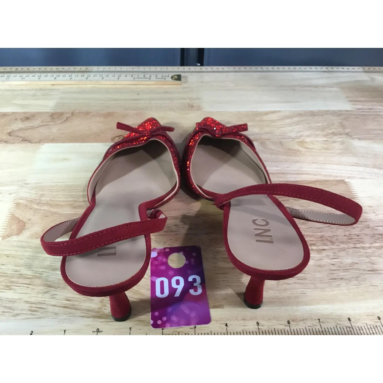 INC International Concepts Gelsey Slingback Women's 12 M Red Pointed Toe Heels - Image 3