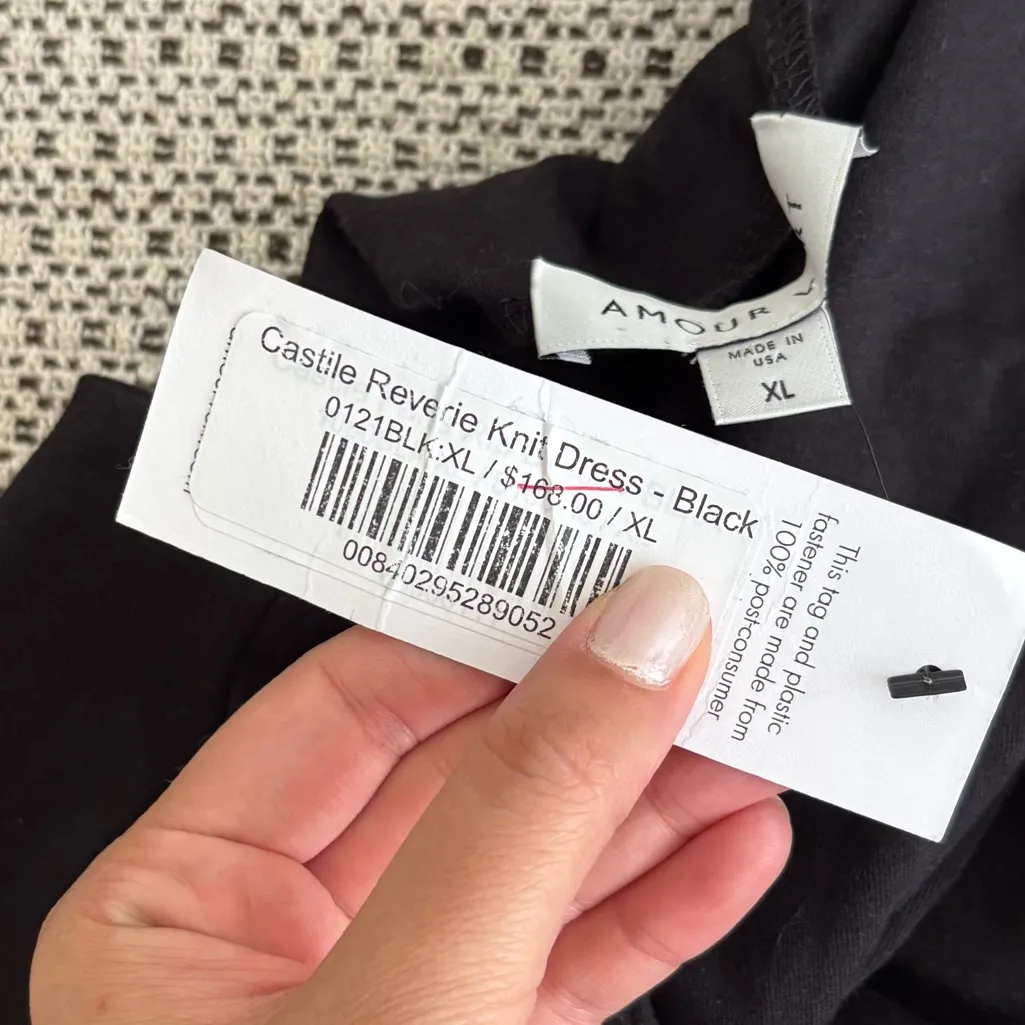 NWT Amour Vert Castile Reverie Knit Midi Dress Organic Cotton - Image 3