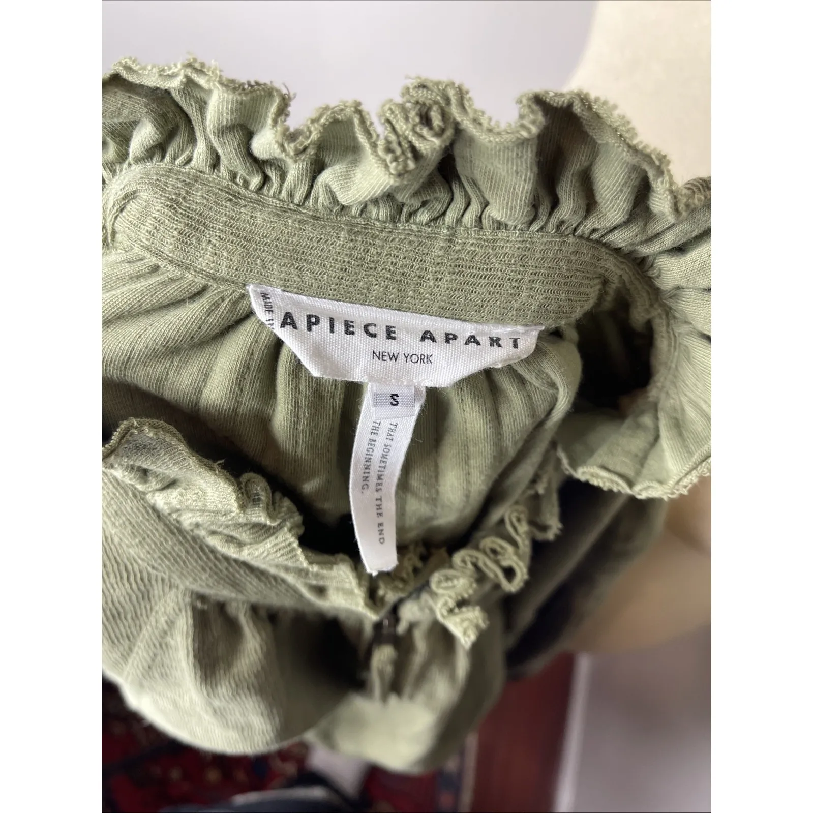 Apiece Apart Vera Sweat Pullover in Jade Green Small S - Image 9