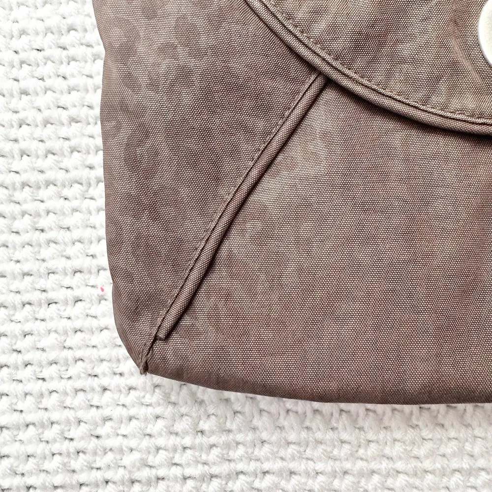 Baggalini Rio Brown Cheetah Crossbody Turnlock Flap Water Resistant Nylon Bag - Image 4