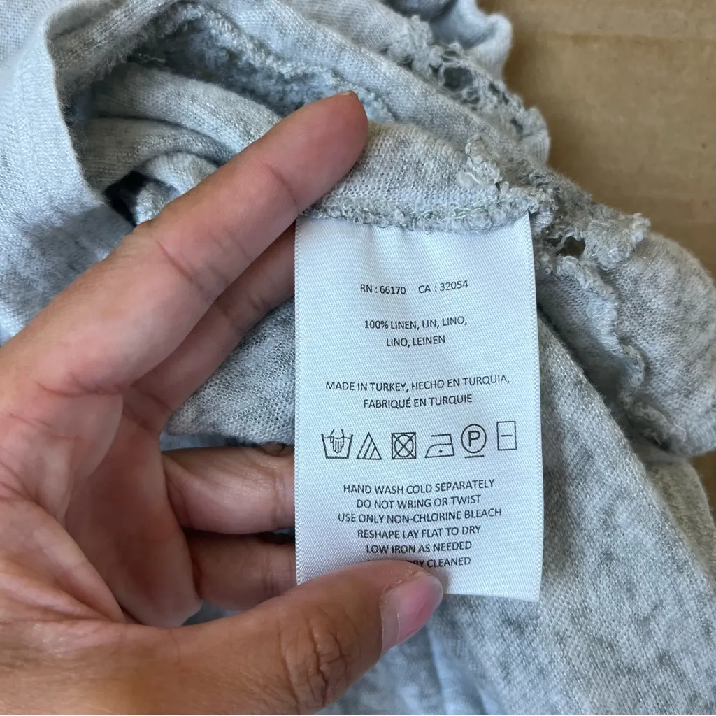 Anthropologie Akemi + Kin Grey Linen Top - Image 8