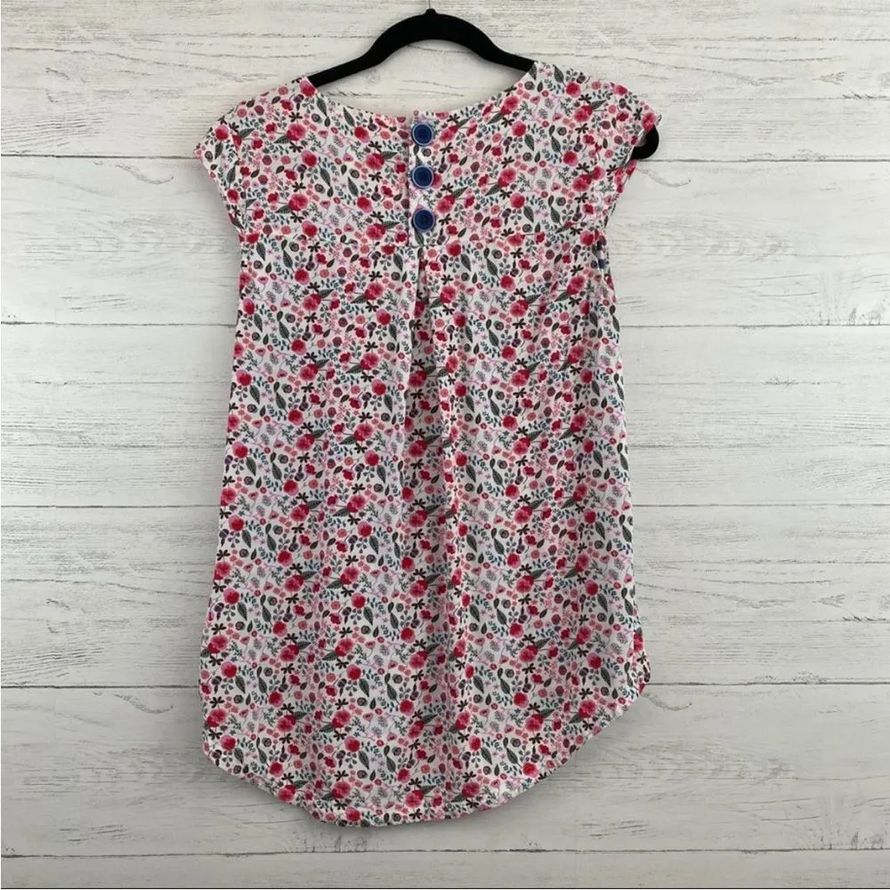 Matilda Jane Wish You Were Here Floral Striped Top Small - Image 2