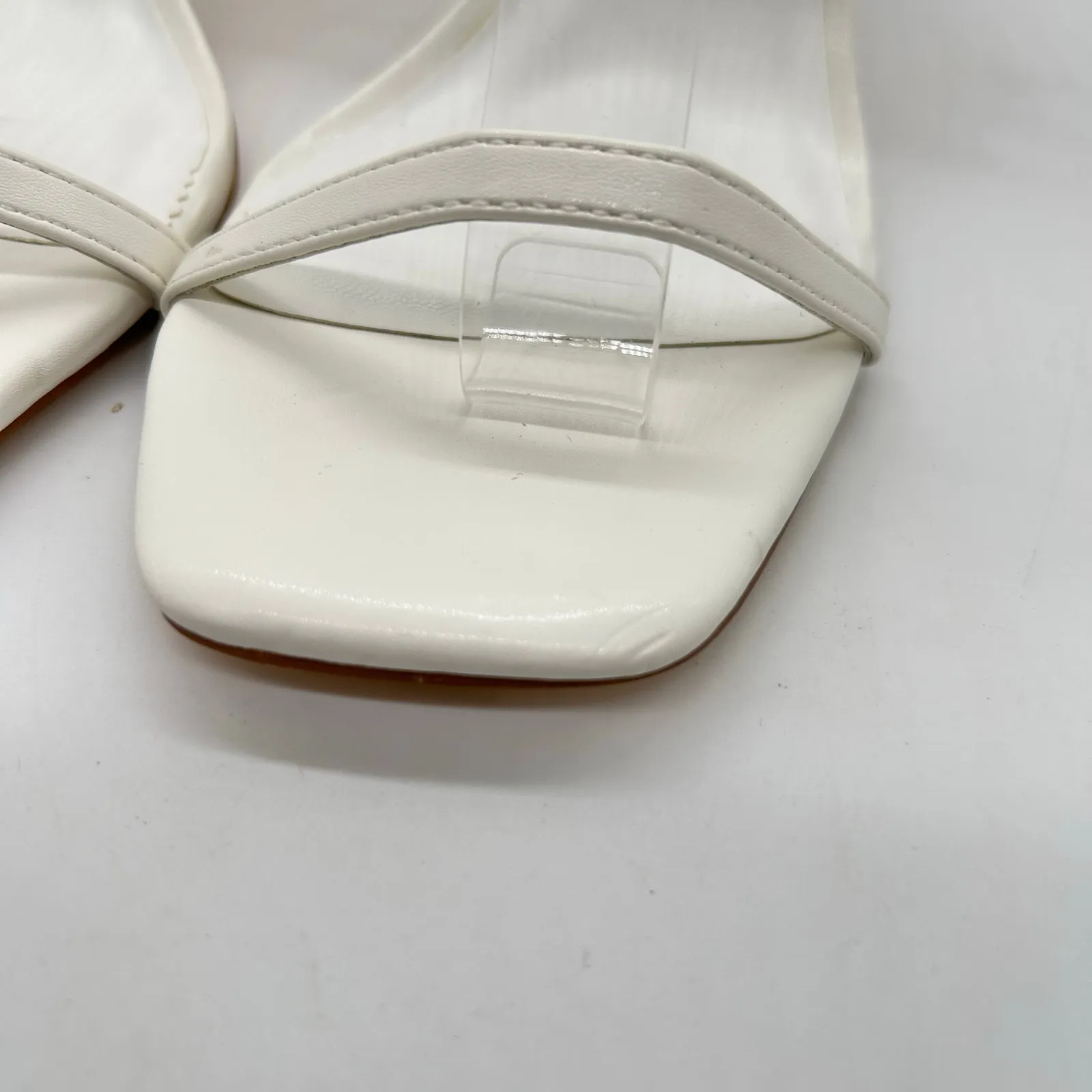 Party Heels Womens 7.5 White‎ Open Toe Strappy Heels Party Wedding Nightout White - Image 5