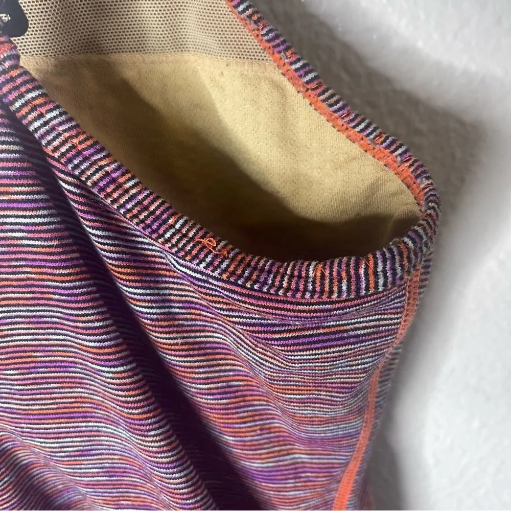 LULULEMON Size 10 Cross Back Dance Strap Tank Top Multicolor Spaghetti Purple - Image 8