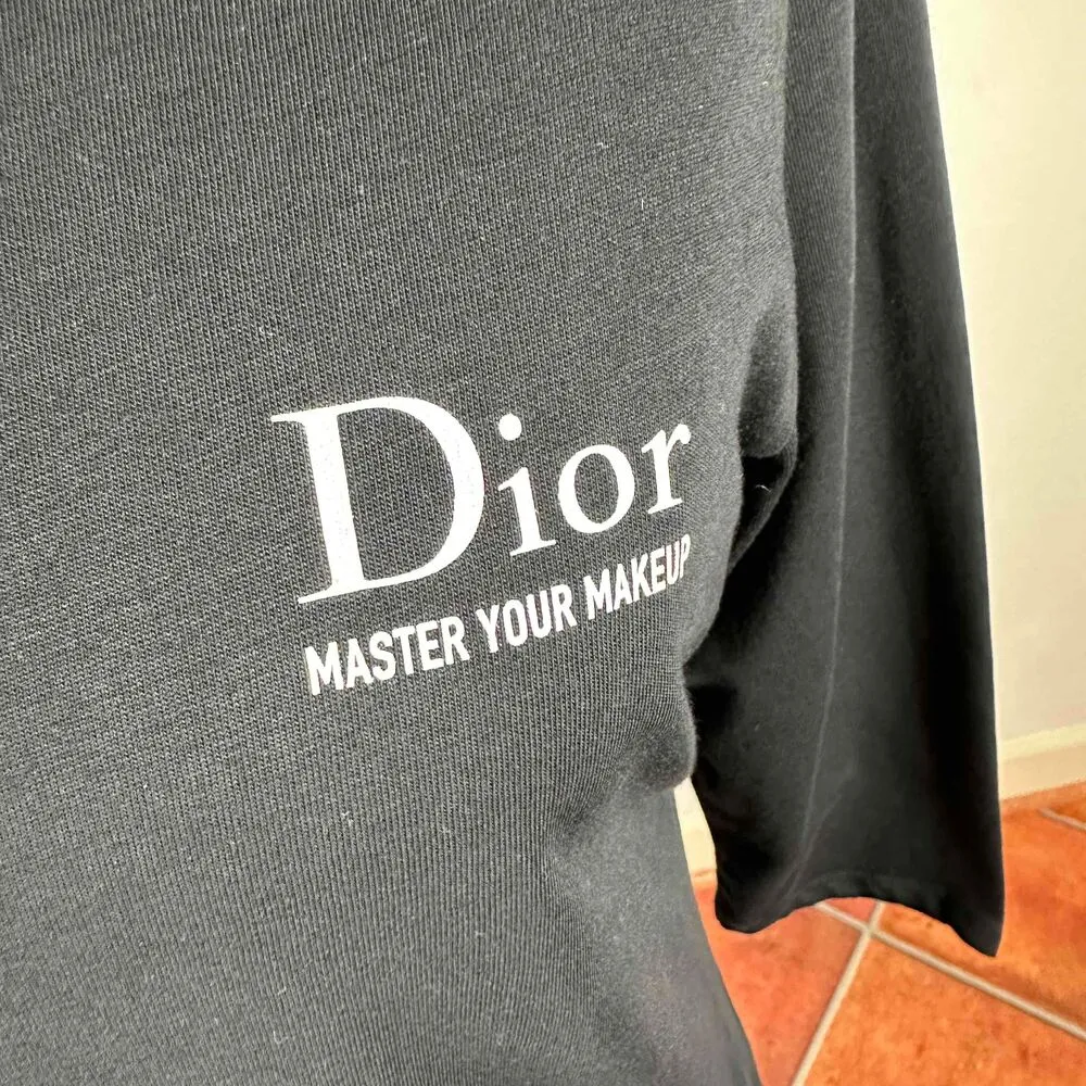 Christian Dior Staff Exclusive 3/4 Sleeve Crew Neck Logo T Shirt Size Large - Image 3