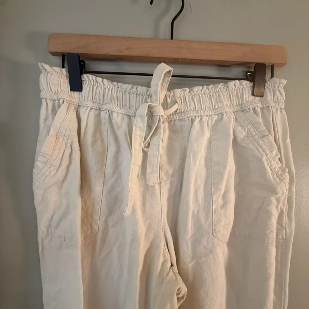 REWASH  Linen Blend Pull-On Pants with Pockets Size Small - Image 2