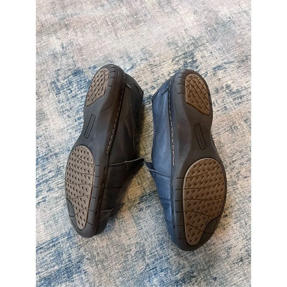 Rockport Navy Blue Cobb Hill Paulette Flat Slip On Shoes 6.5 XW - Image 8