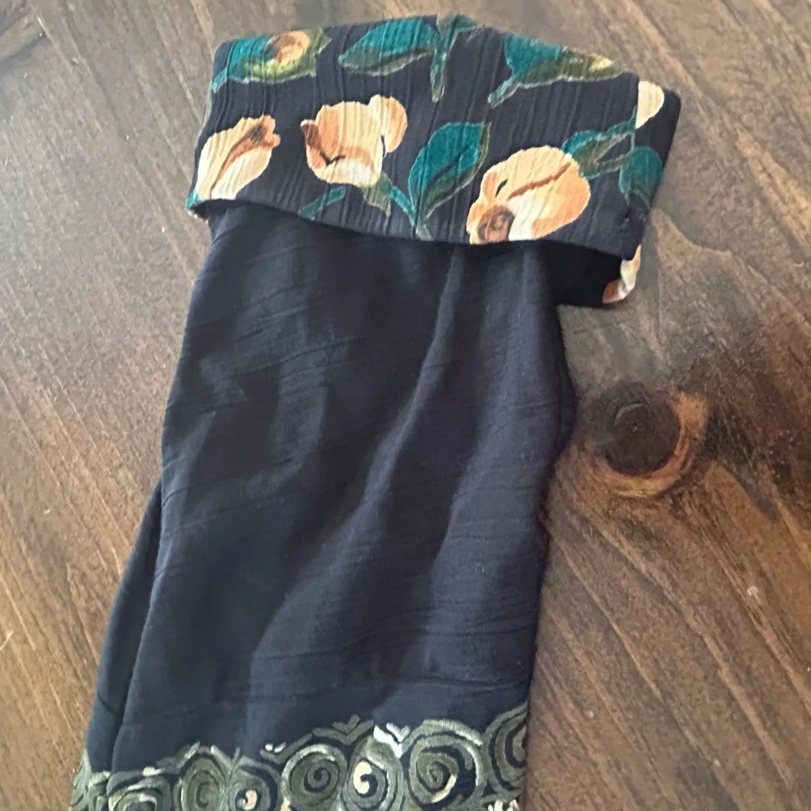 Carole Little Jacket Topper Blouse Rayon‎ Boho Tribal Tunic Beaded Hippie Girl Black - Image 5