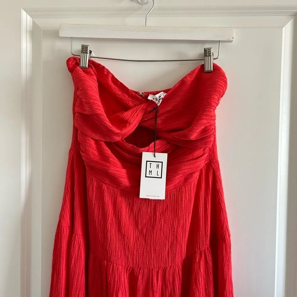 THML Josie Bow Twist Dress Size M - Image 4