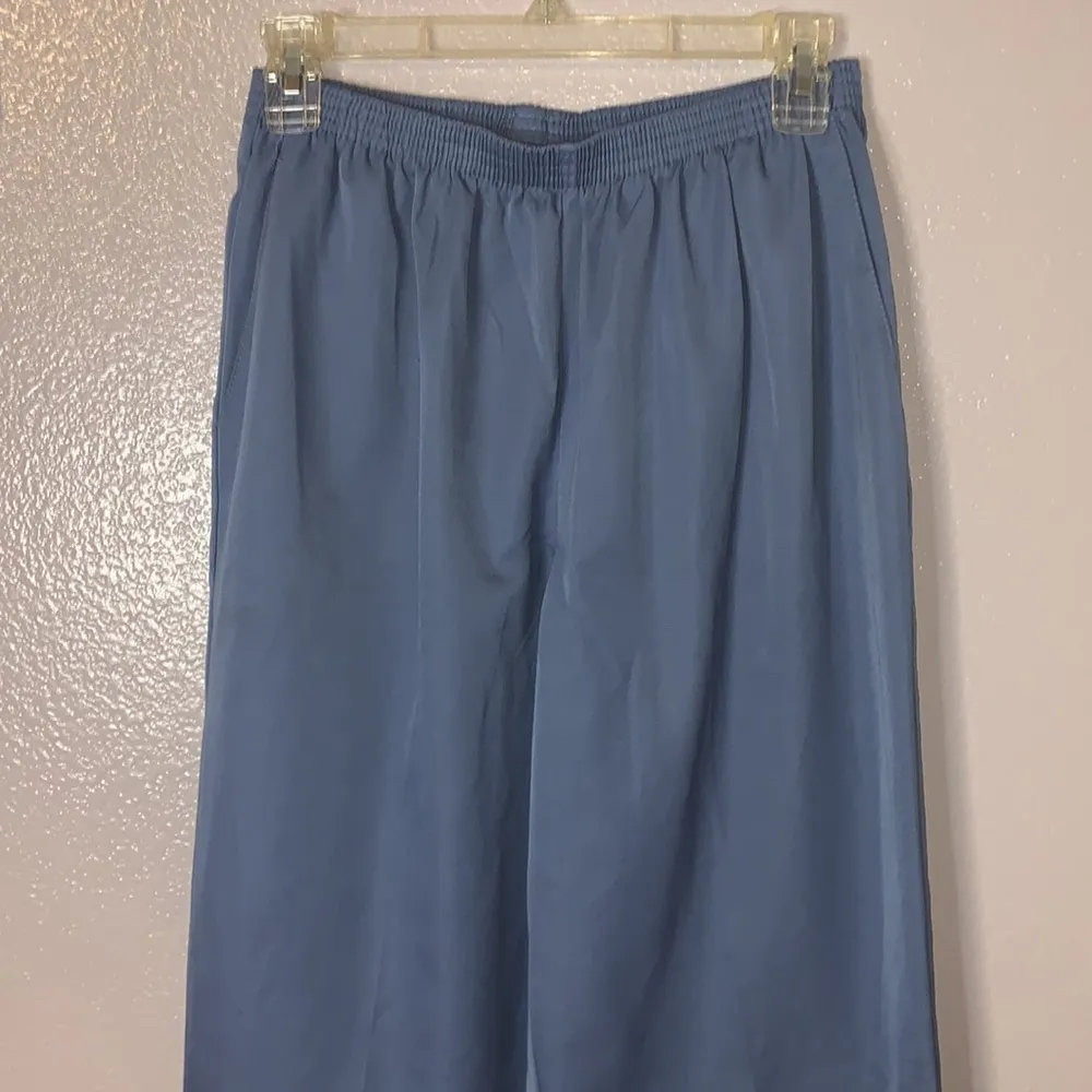 Alfred Dunner blue pull on casual straight leg pants - Image 2