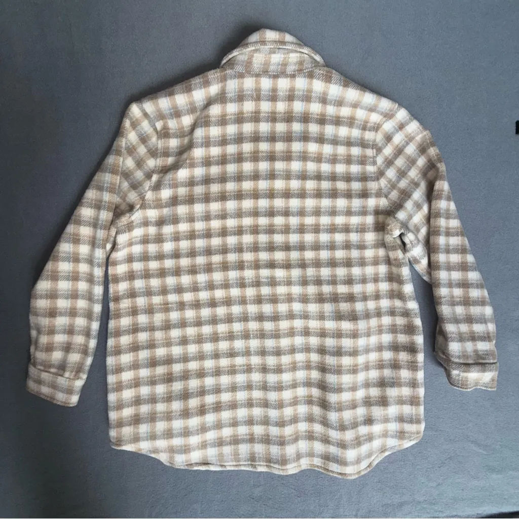 Jade & Ivory‎ women’s Beige and Blue Plaid Button - Image 9