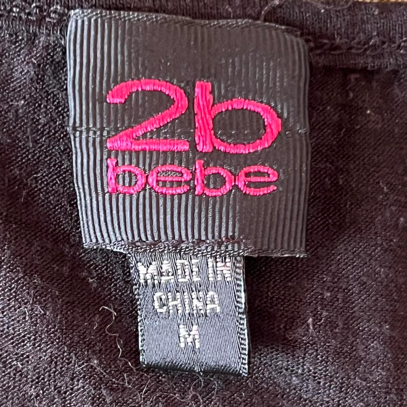 Vintage Y2K BEBE Black zebra print sequin top Size Medium - Image 7