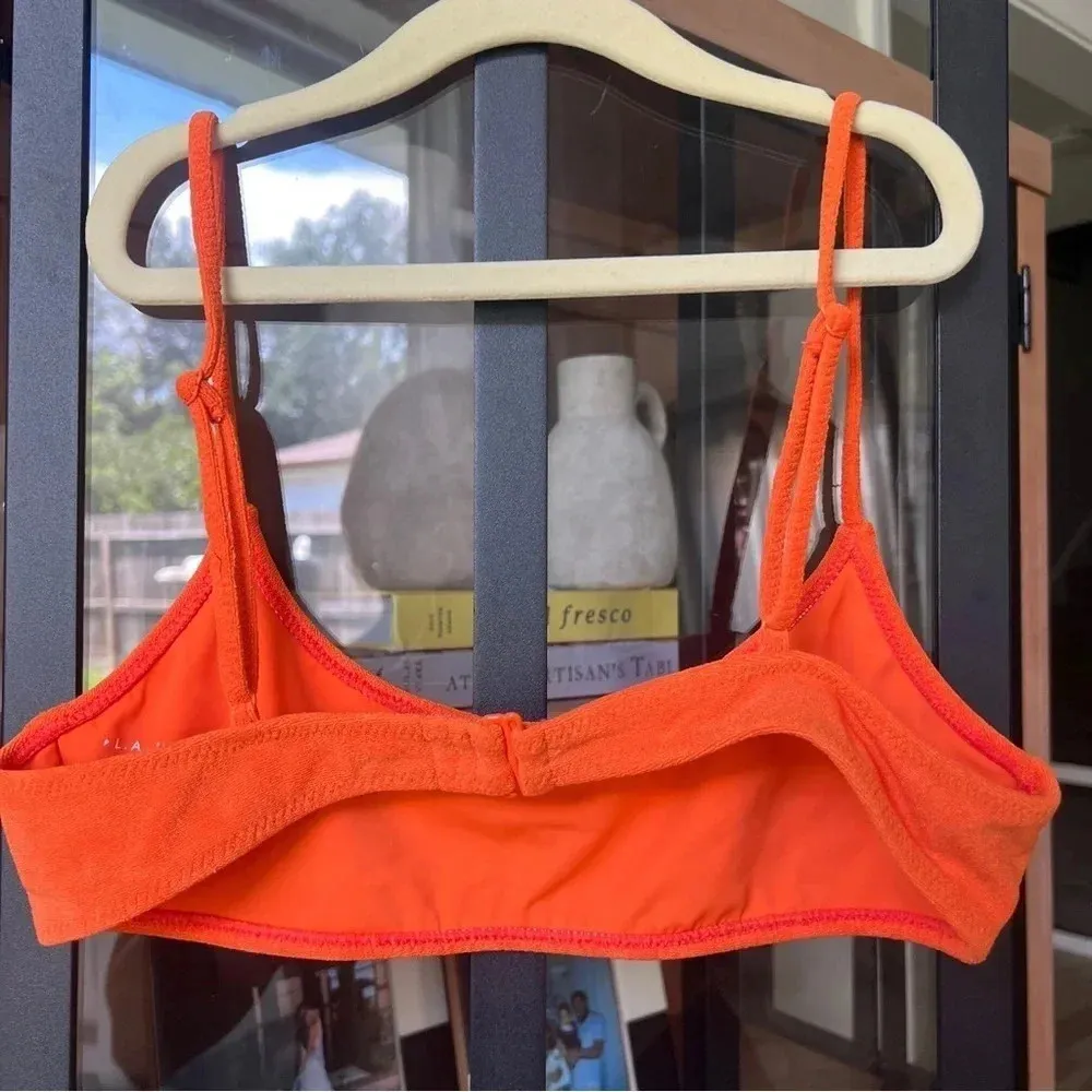 L.A. Hearts Pacsun Bikini top tank Terry cloth orange neon bralette - Image 5