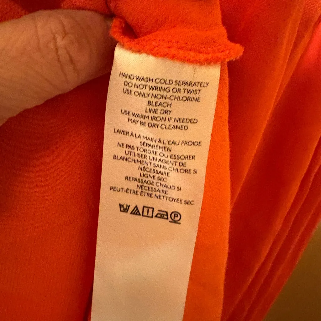 Anthropologie Maeve Orange Cutout Midi Wrap Dress - Image 8