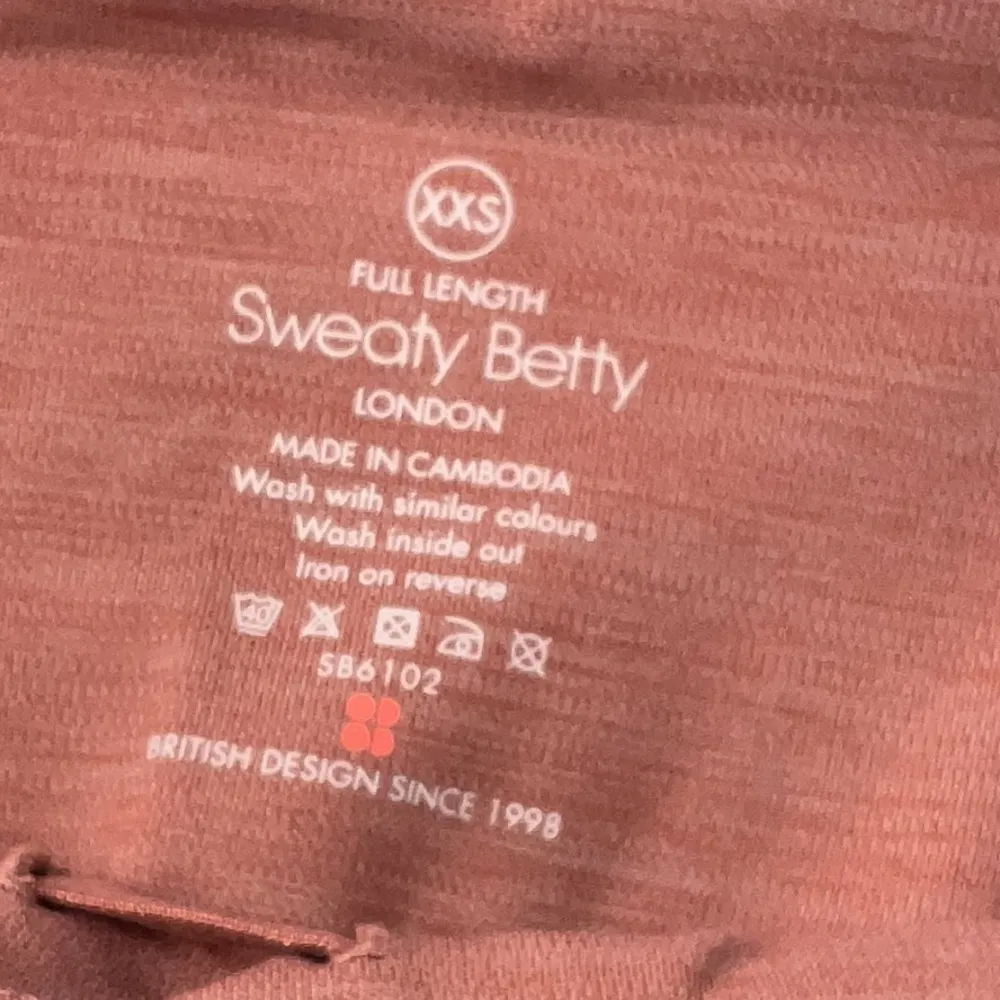 Sweaty Betty Disco Metallic Leggings Size XXS Red Pink Terrazzo Foil Full Length - Image 7