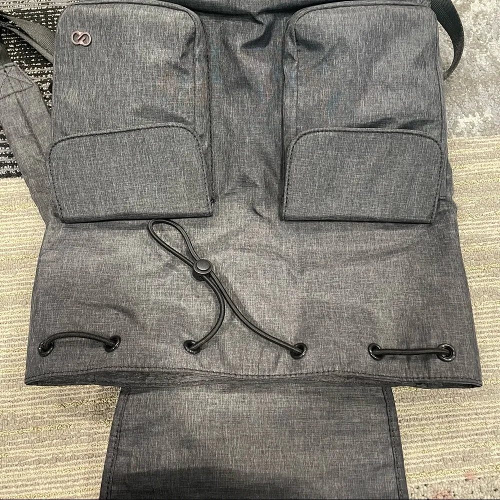 Calia by Carrie Underwood Grey Nylon Fold Over Backpack Gray - Image 11