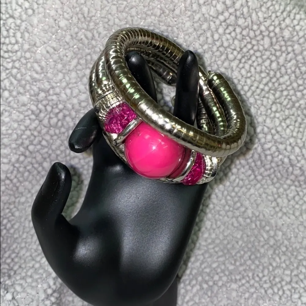 WRAP bracelet pink and silver - Image 2