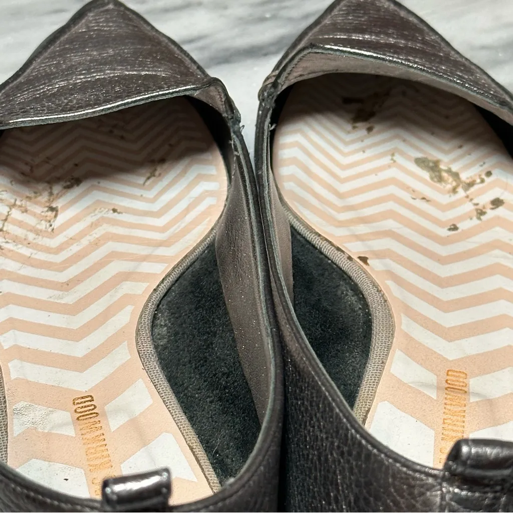 Nicholas Kirkwood Beya Gunmetal Pointy Toe Loafers Size: 12 Silver - Image 9