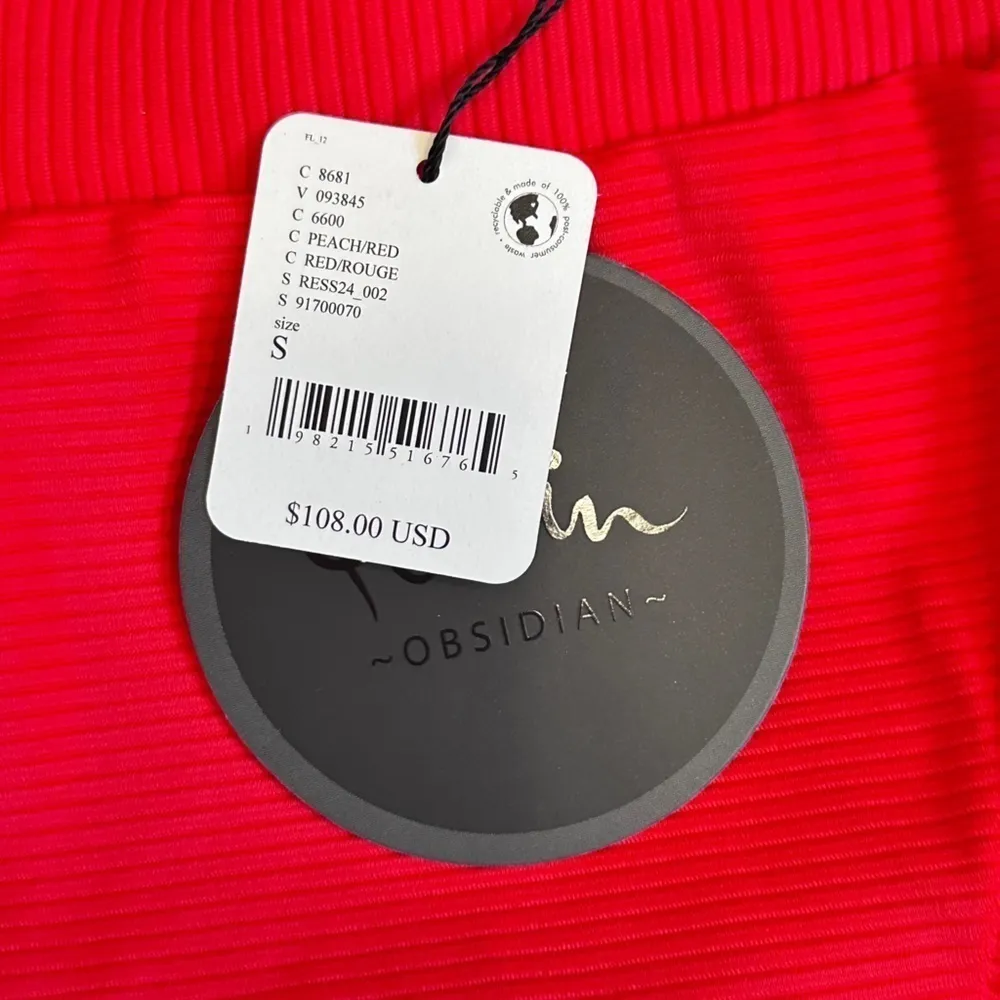 #127 NWT Free People x Resin Obsidian Bottoms inPeach/Red - Image 6