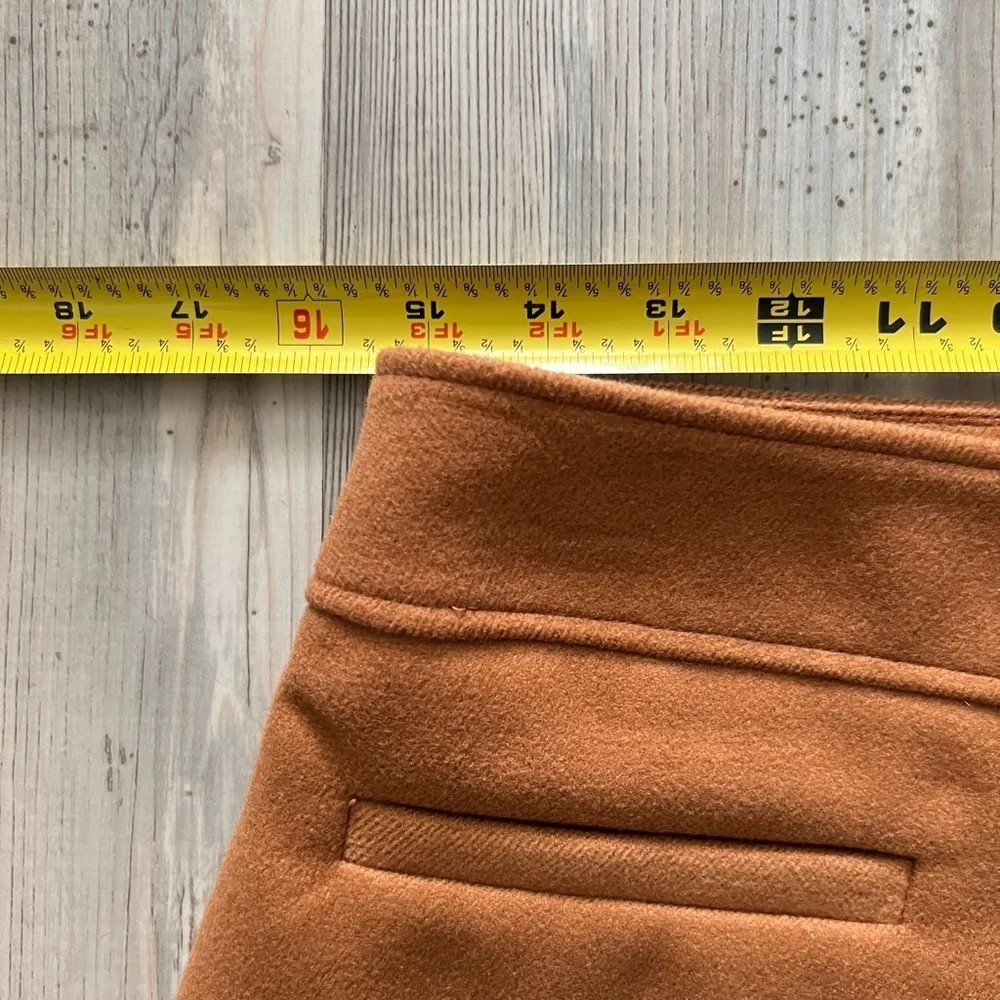 The Loft Camel Lined Secretary skirt size 8 Fall Academia Professional wool like - Image 4