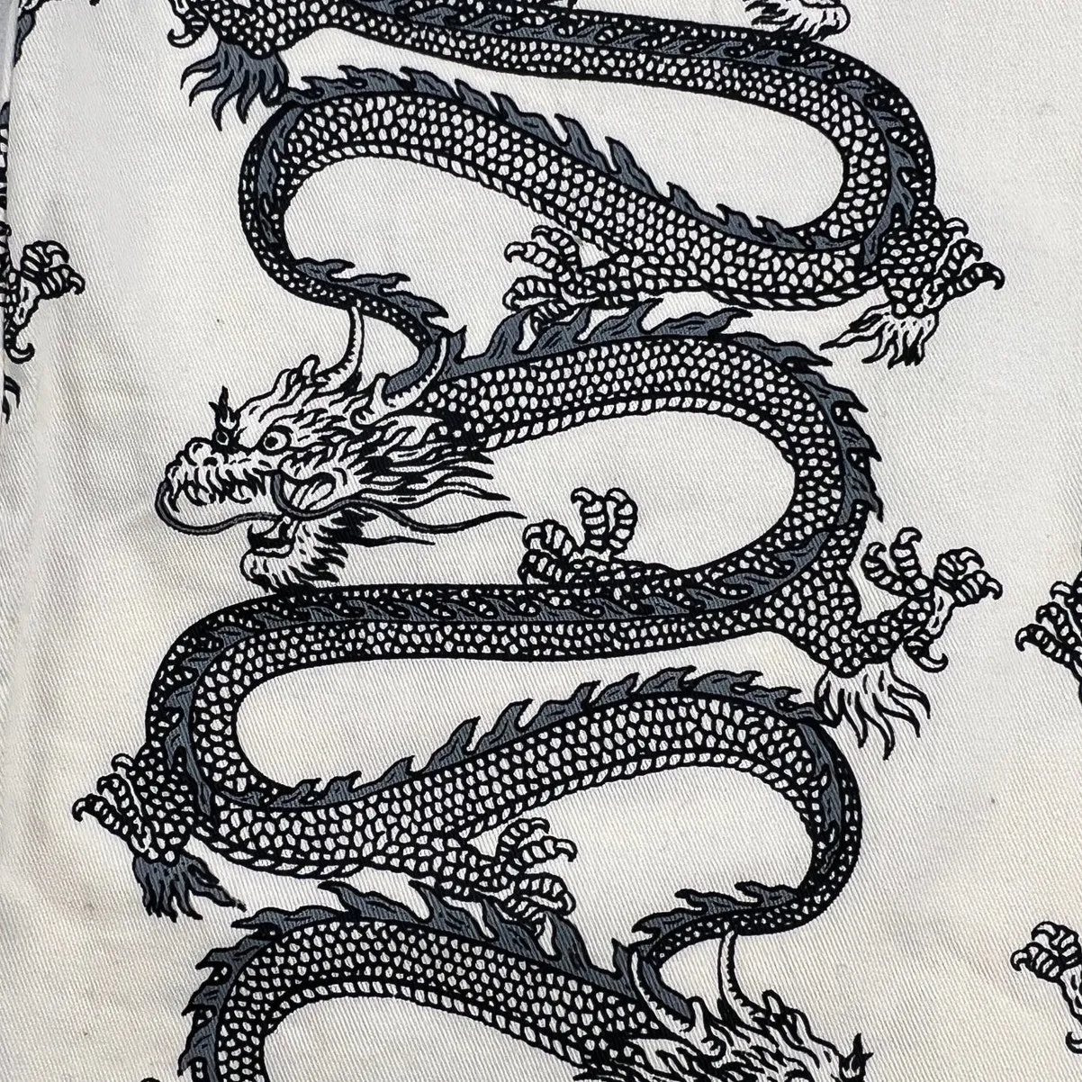 MOTEL Rocks Zoven Trousers Dragon Rope White High Waist 32" Inseam Size M - Image 7