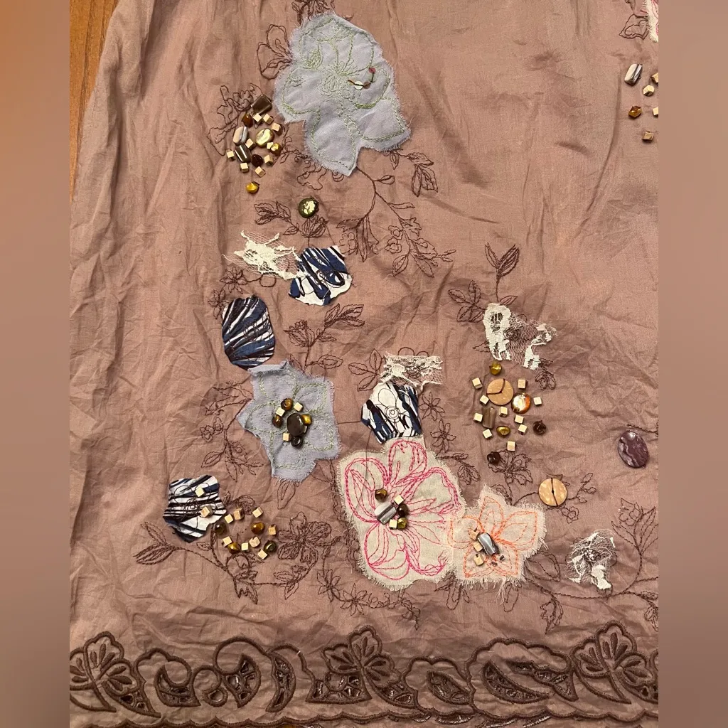 Future Paradise x Anthropologie Floral Embroidered & Beaded A - Image 5