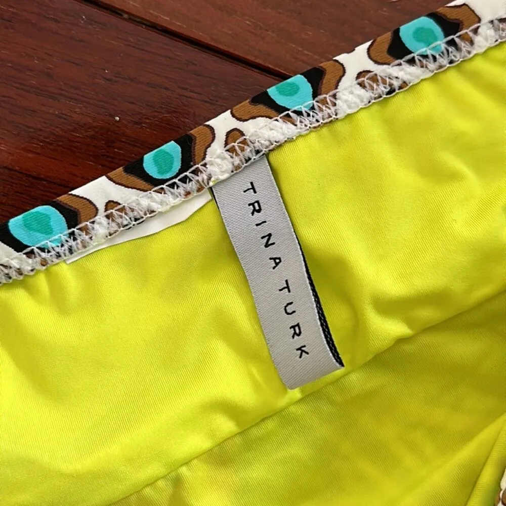 Trina Turk  Bikini Brazilian Hipster Bottom Paisley Size 6 Sexy Aztec Colorful - Image 6
