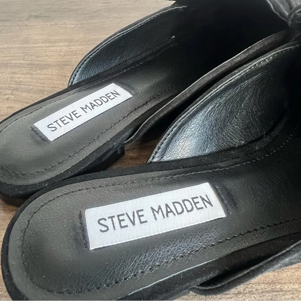 STEVE MADDEN Flavor Black Suede Women's Slip On Mule Size 8.5 #511 - Image 6