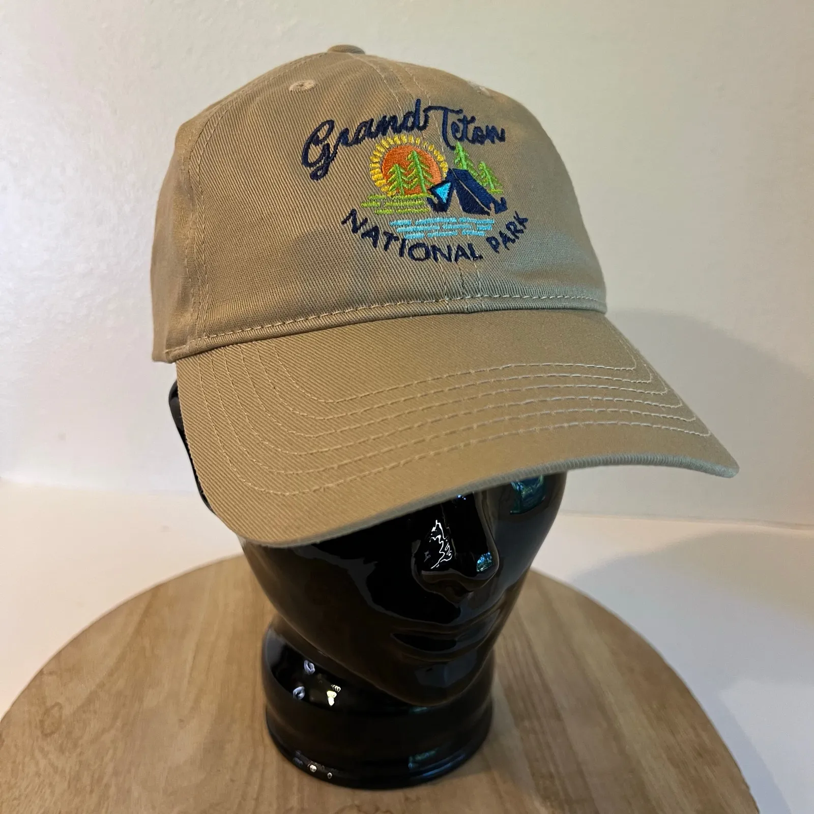 Grand Teton National Park Embroidered Tan Khaki Cotton Hiking Unisex Hat NEW - Image 12