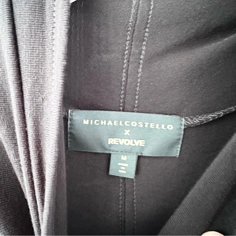 Michael Costello X Revolve Shirred Side Tie Bodycon Mini Dress in Black Medium - Image 6