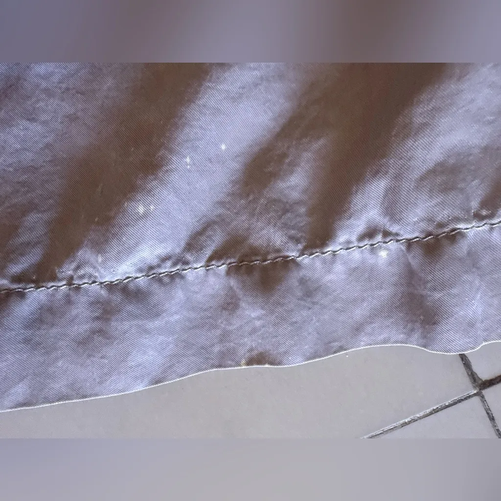 Flowy double banded trousers. Beige pocket zipper lightweight pants wide leg L - Image 16