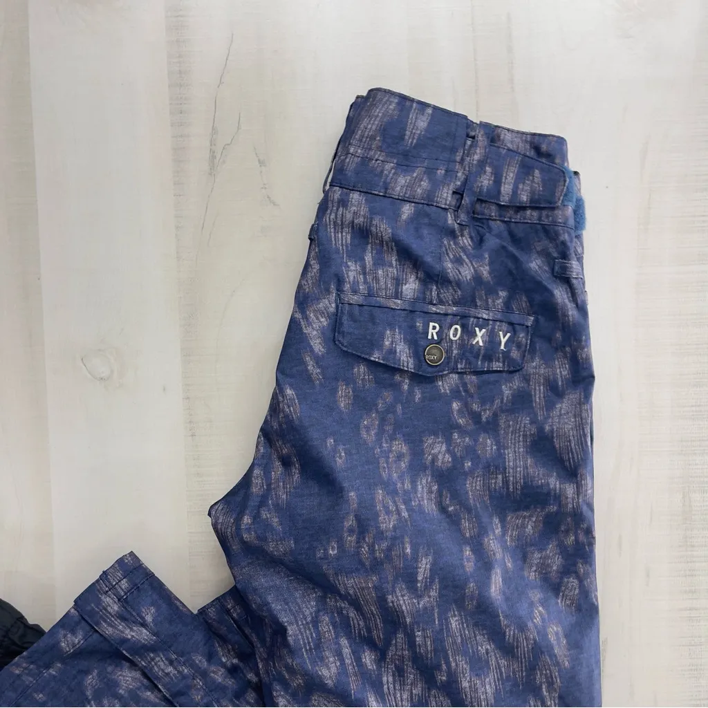 ROXY bright edition printed slim fit ikat waterproof pants snowboarding ski XS - Image 3