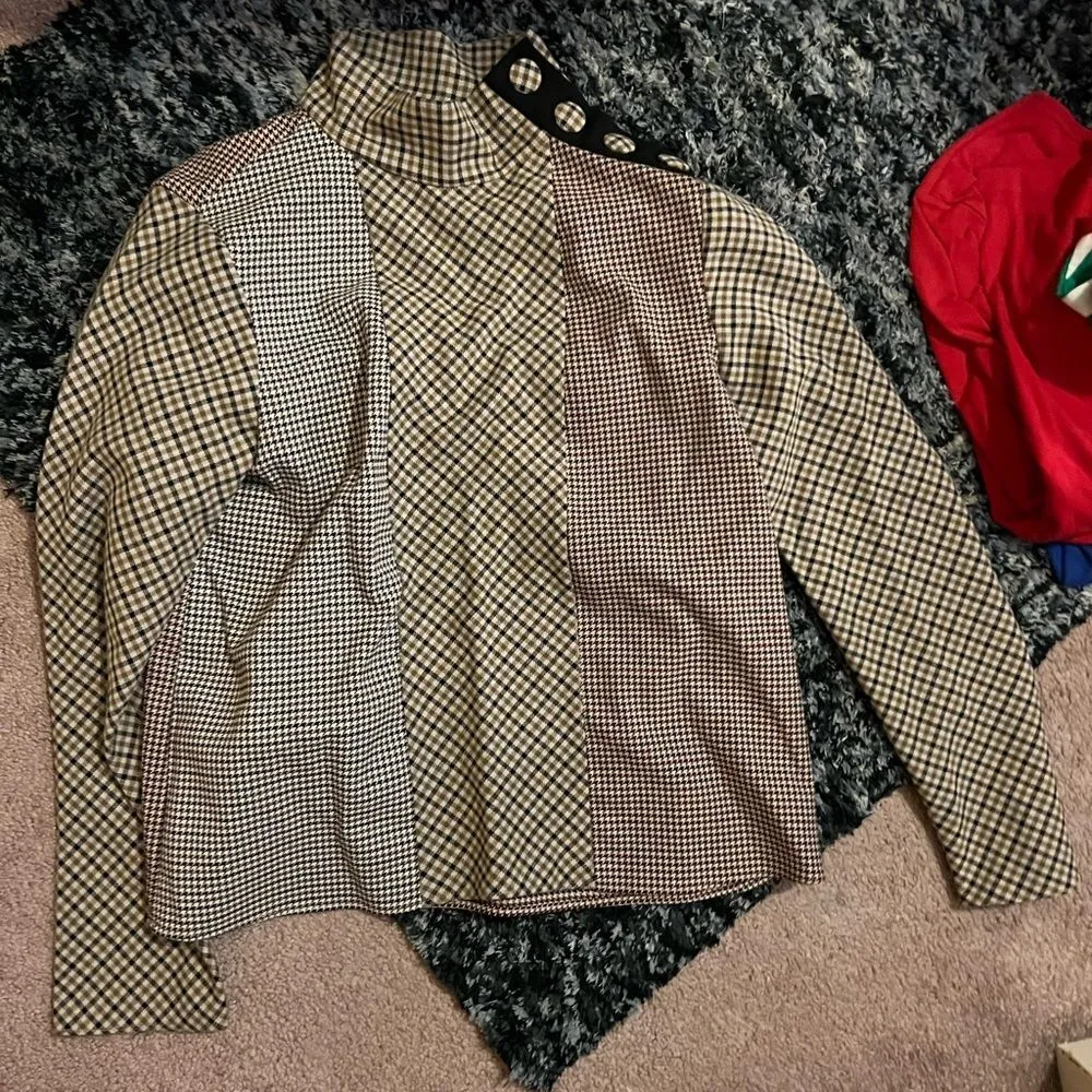 ZARA  small plaid blouse - Image 3