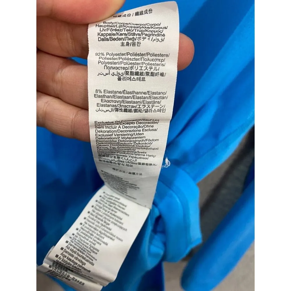 Under Armour Long Sleeve Shirt Womens Medium Blue Fitted Heat Gear Outdoors Gym - Image 5