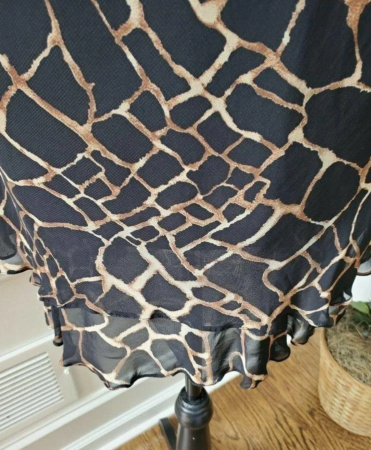 Liz Claiborne Women's Blue Rayon Dress Size 4P - Image 4