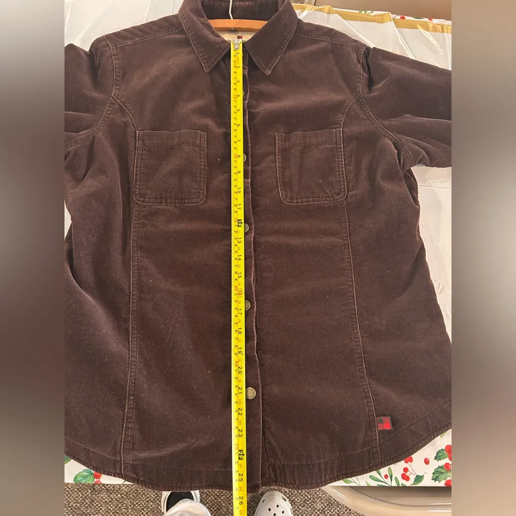Woolrich Women’s Corduroy Sherpa Lined Size Large Expresso Outdoor Chore Coat - Image 6