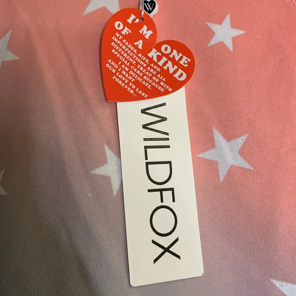 WILDFOX Patriotic Star Print Crewneck Long Sleeve Pullover Sweatshirt Top NWT - Image 3