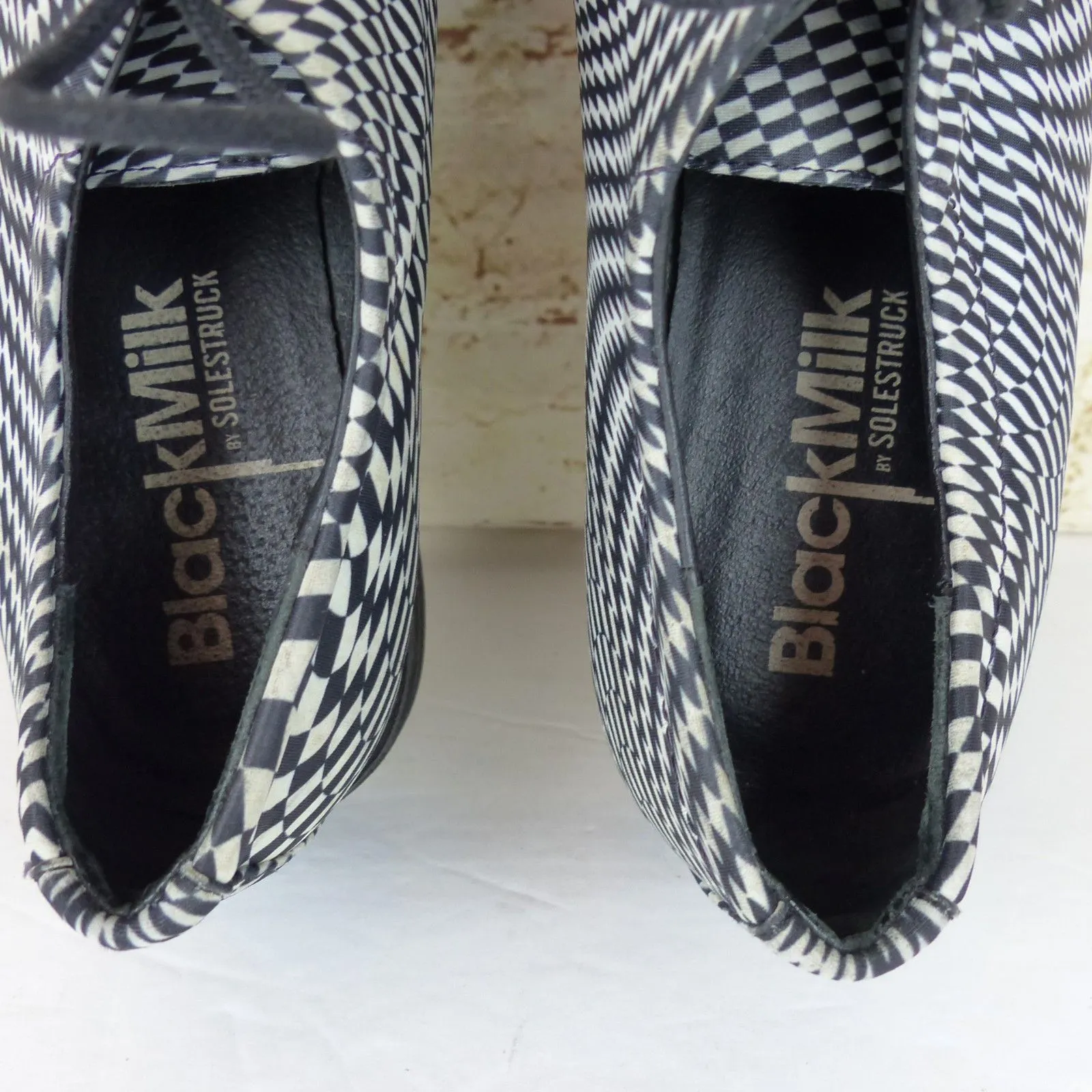 BlackMilk x Solestruck Oxford Shoes Women 8 The James You Make Me Sick Print White - Image 12