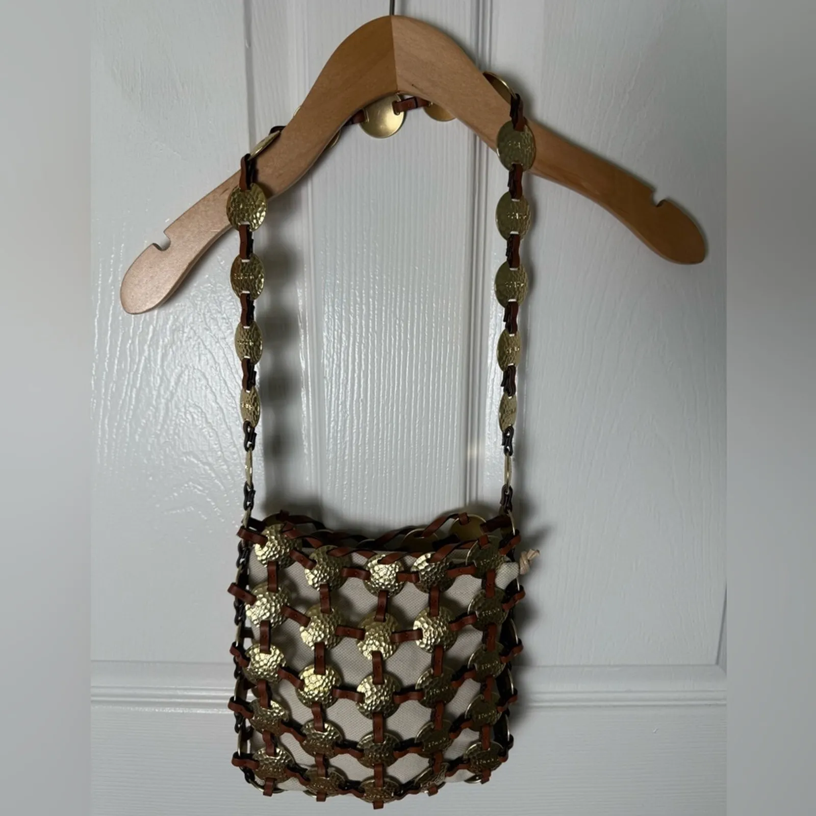 STAUD  Pucky Caged Disc Leather Shoulder Bag - Image 3