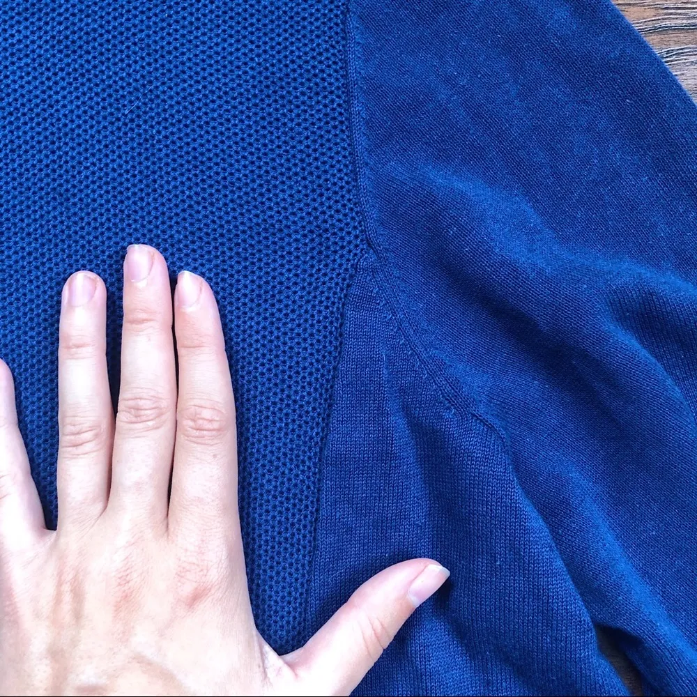 Sahalie • Your Best Bet lightweight sweater blue pullover linen cotton knit Size 1X - Image 12