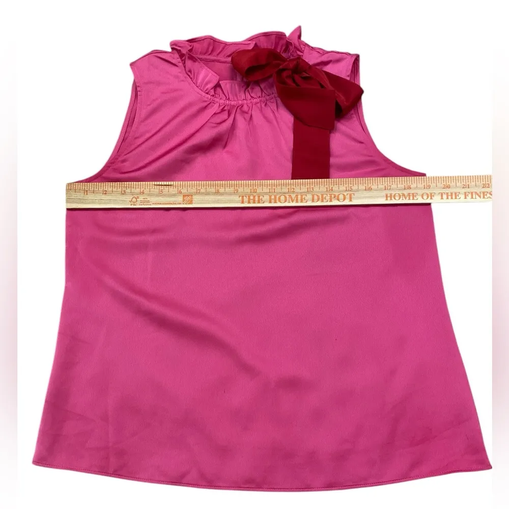 Pink Sleeveless ruffle neck blouse Valentine’s Day - Image 5
