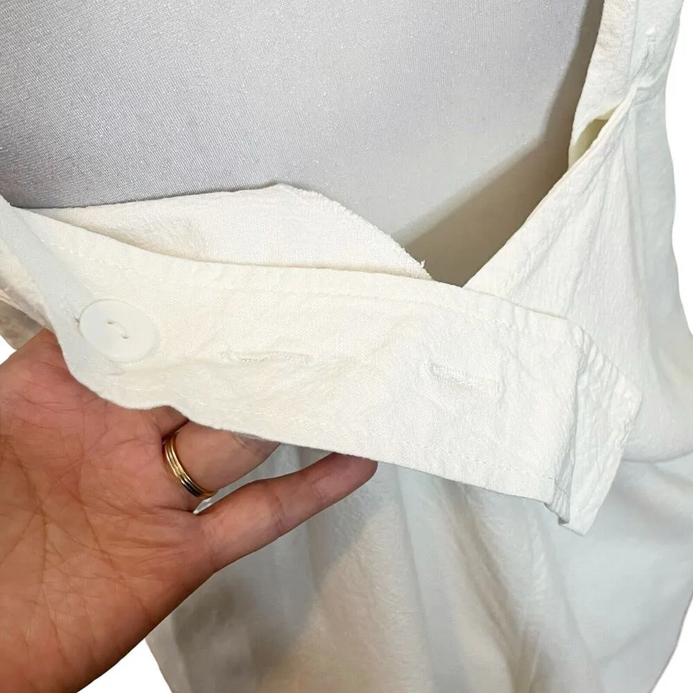 Rolla’s Sailor Linen Playsuit in Vintage White Romper Pockets Women’s Size 10 M - Image 7