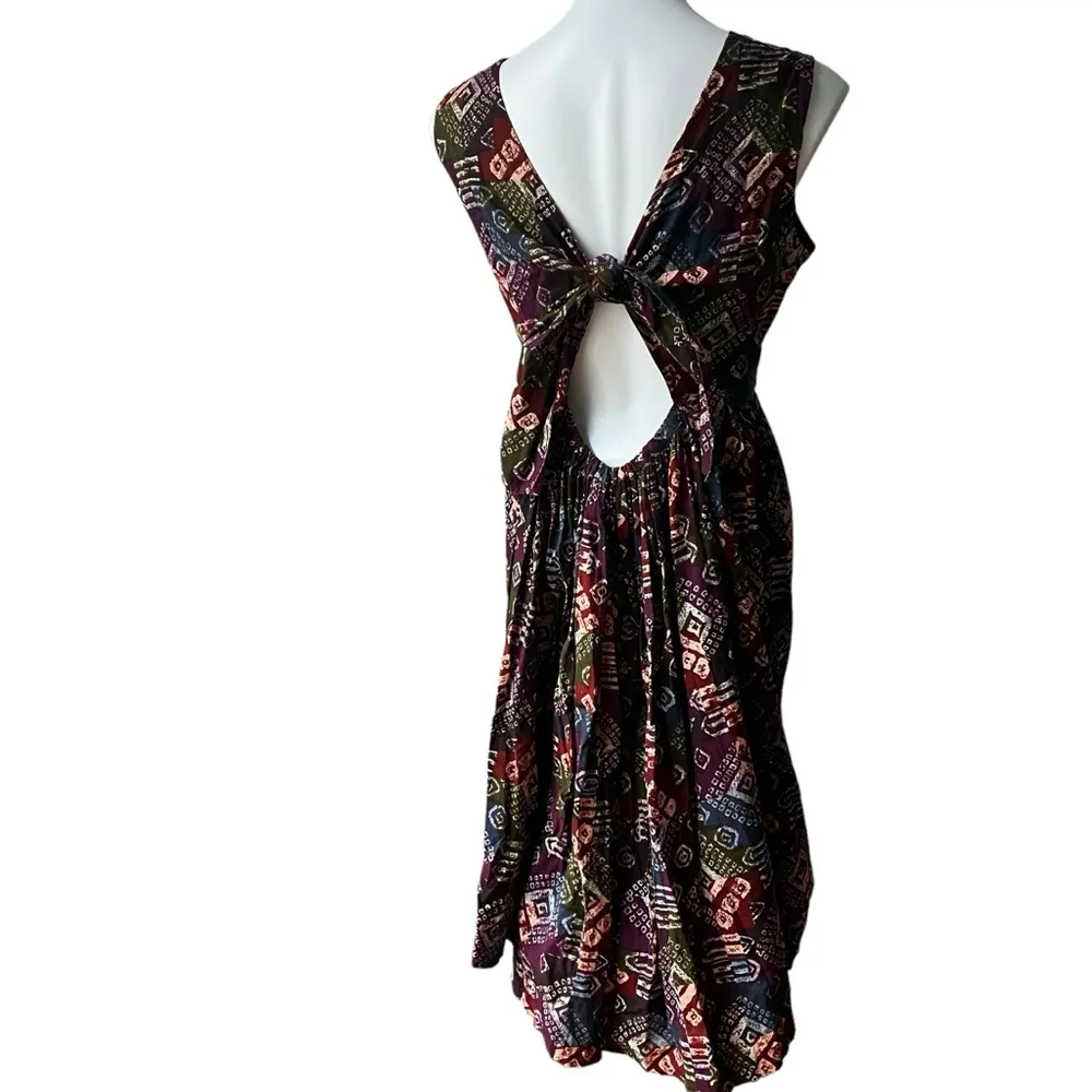 Peruvian Connection Open Back Sleeveless Dress, Sz M - Image 4