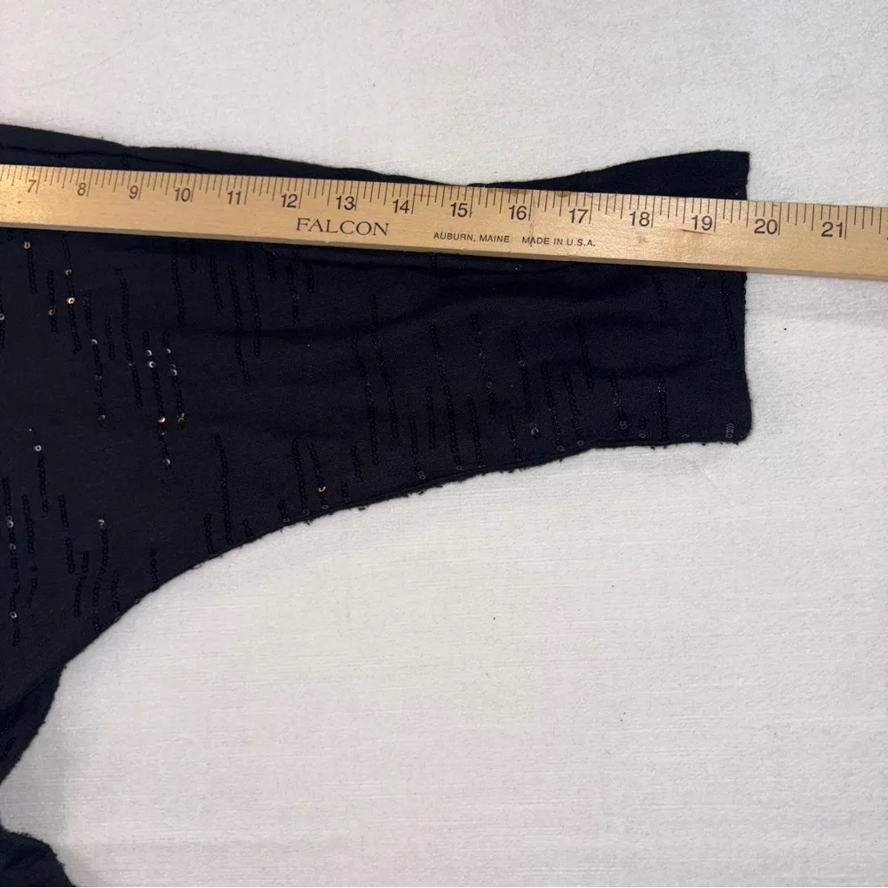 Kim Rogers Black Sequin Oversized Blouse - Image 7