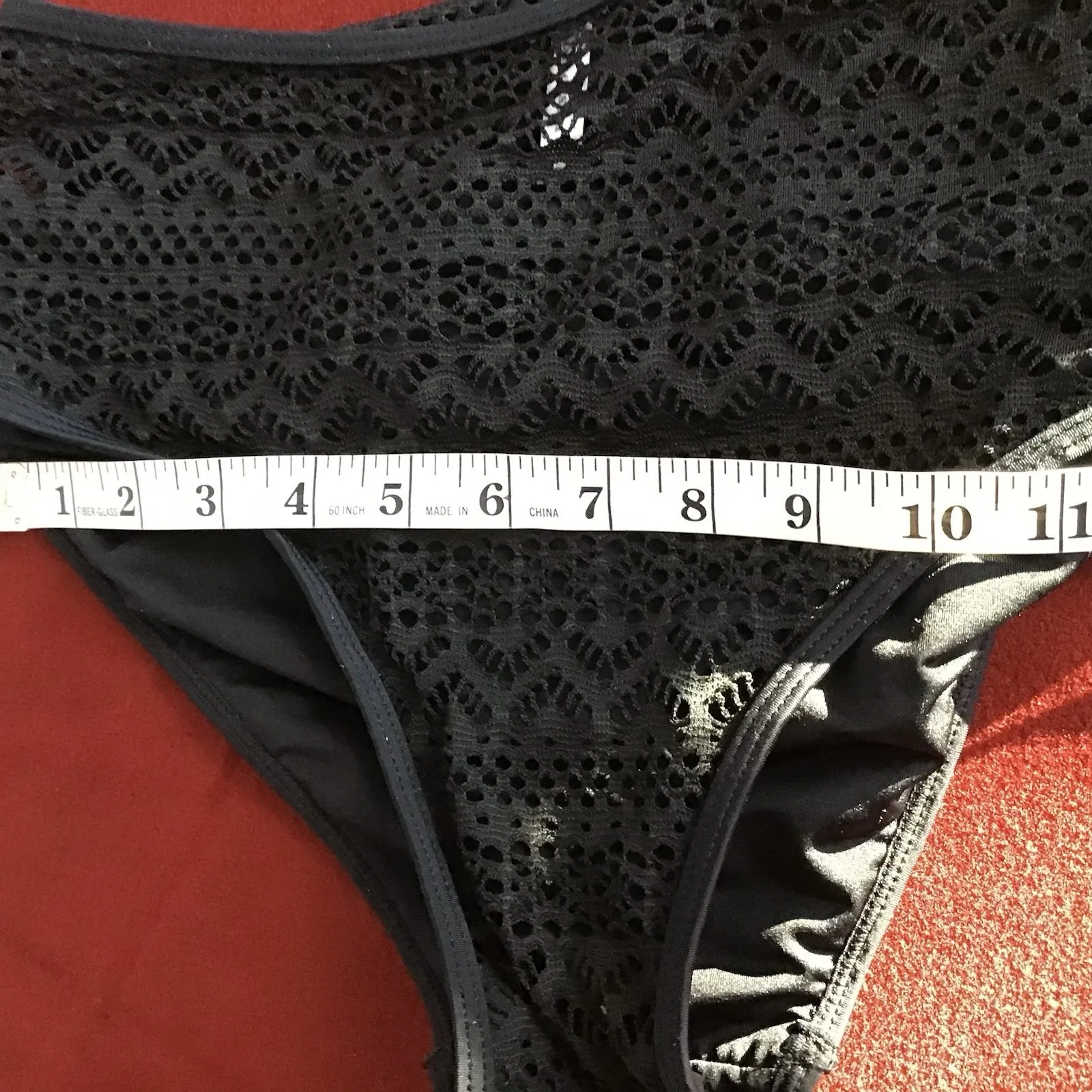 Beachsissi 2 Piece Black  Women's‎ Swimsuit  All Over Lace Padded Size M Sexy - Image 4