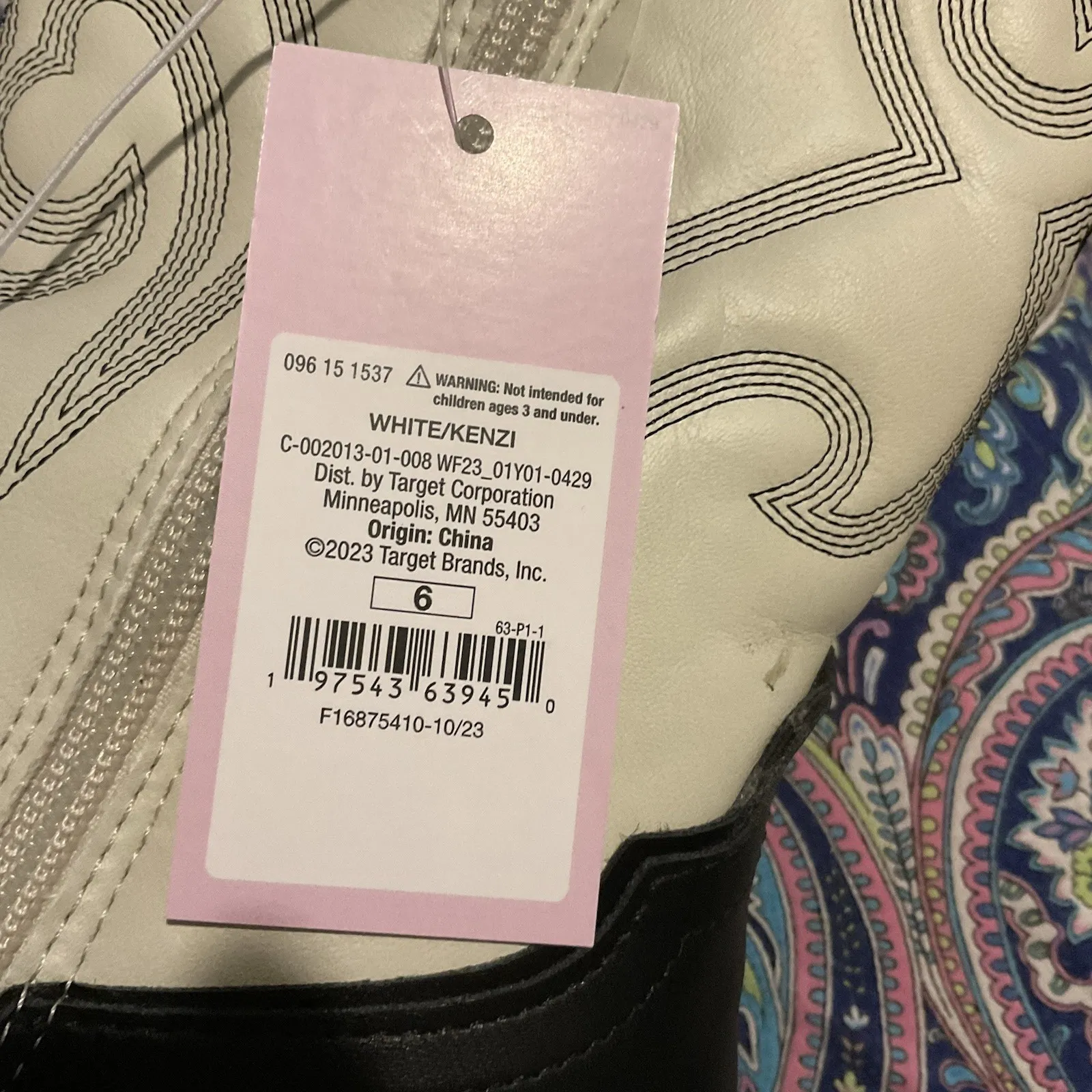 Wild Fable Black & White Kensie Cowboy Boot Nwt Festival Coachella‎ - Image 2