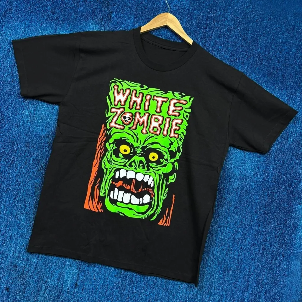 White Zombie Frankenstein Heavy Metal Band T-Shirt Size Large - Image 3